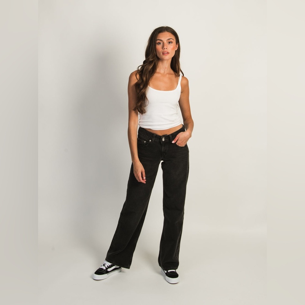 Levi's Black Wide Leg Flare Jeans